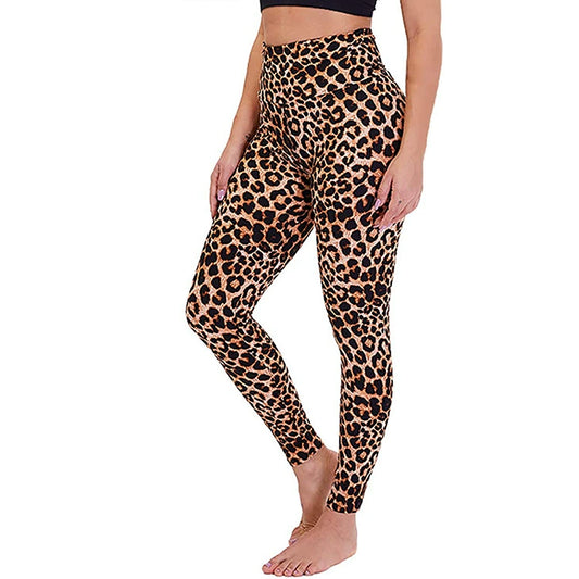 Women's High-Waist Look Printed Leggings – Ultra-Soft Cotton Blend, Stretchable Tights with Comfortable Waistband for Daily Wear, Yoga & Travel