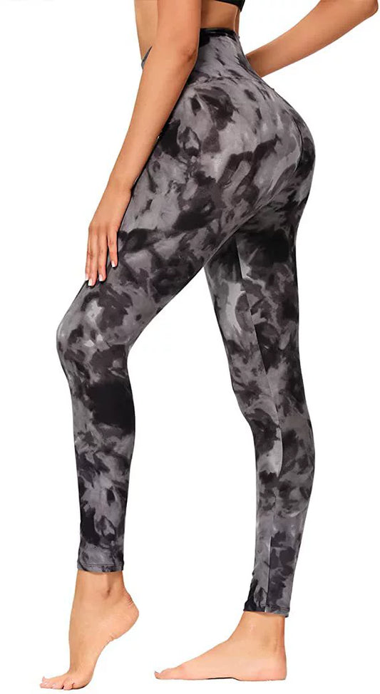Women's High-Waist Look Printed Leggings – Ultra-Soft Cotton Blend, Stretchable Tights with Comfortable Waistband for Daily Wear, Yoga & Travel