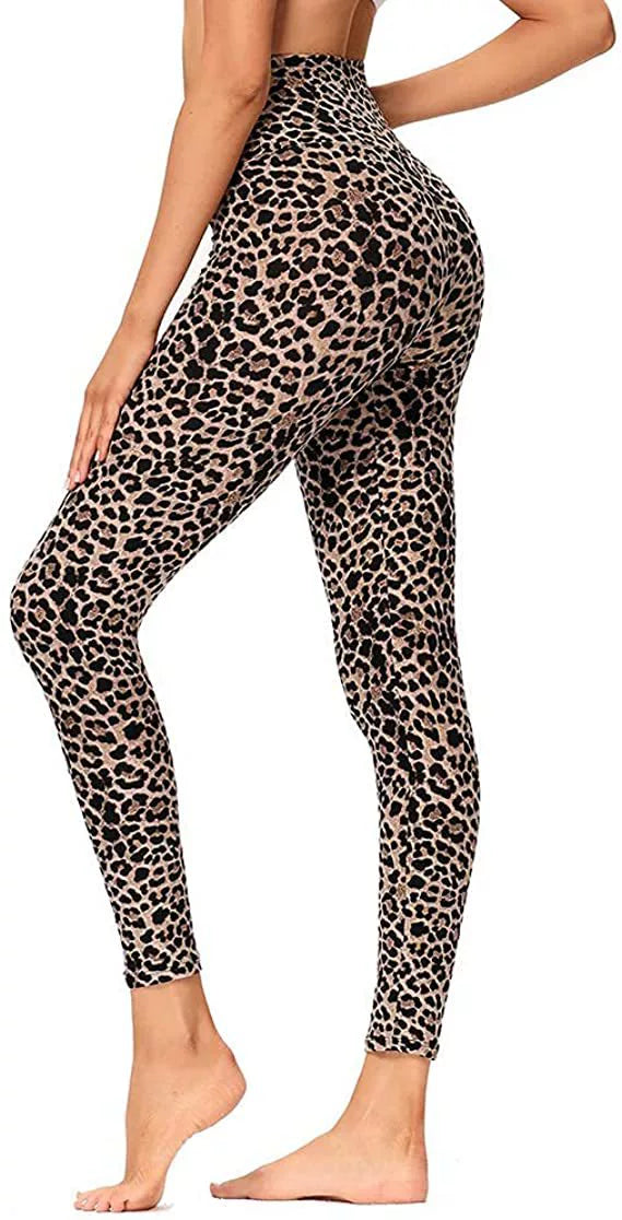 Women's High-Waist Look Printed Leggings β Ultra-Soft Cotton Blend, Stretchable Tights with Comfortable Waistband for Daily Wear, Yoga & Travel