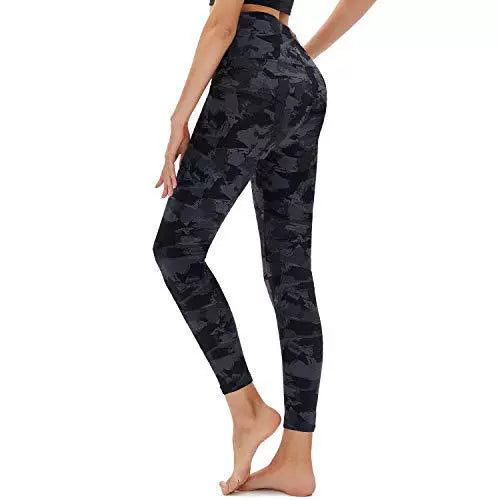 Women's High-Waist Look Printed Leggings – Ultra-Soft Cotton Blend, Stretchable Tights with Comfortable Waistband for Daily Wear, Yoga & Travel